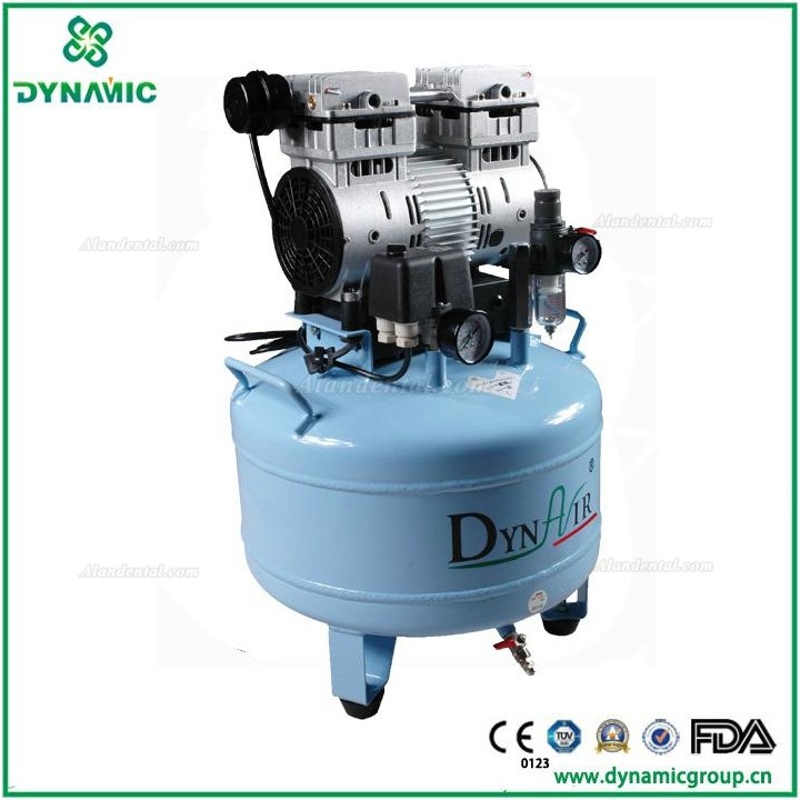 30L Dental Air Compressor Noiseless Oilless 152L/min 1-Driving-2 Stable NEW